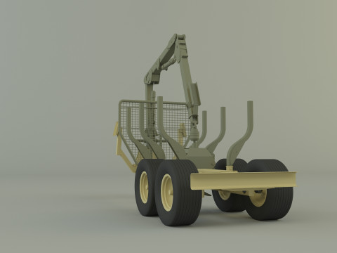 Reboque florestal Modelo 3D