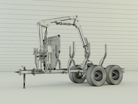 Reboque florestal Modelo 3D