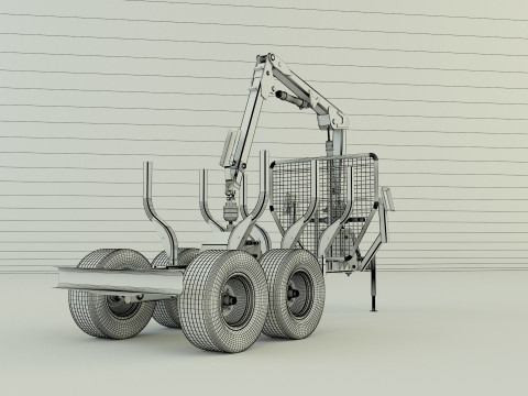 Reboque florestal Modelo 3D