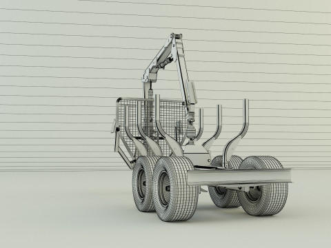 Reboque florestal Modelo 3D