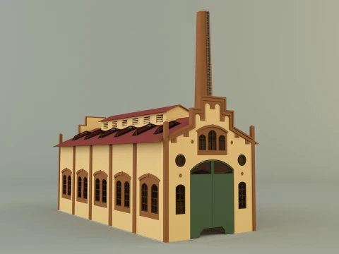 Fabrieksgebouw 3D Model