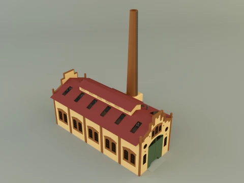 Factory building 3D Model