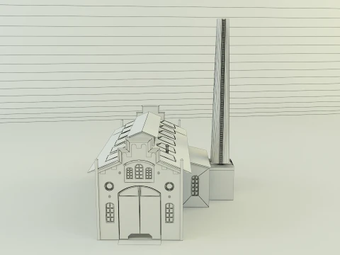 Factory building 3D Model