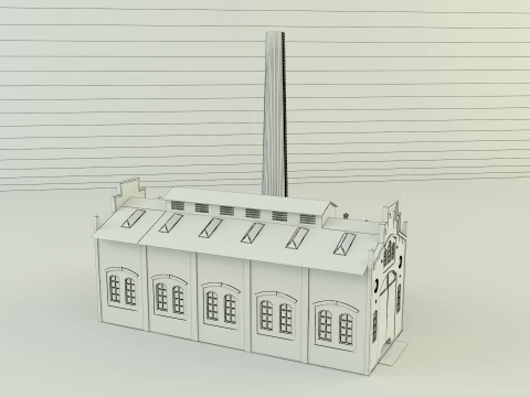 Factory building 3D Model