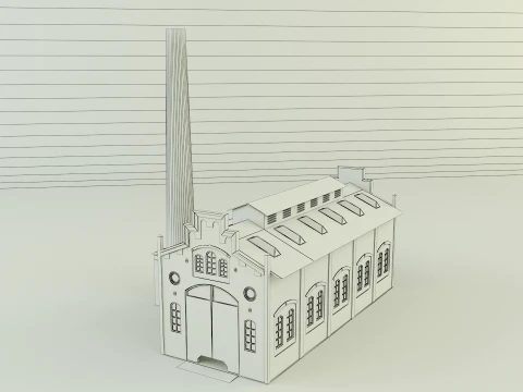 Factory building 3D Model