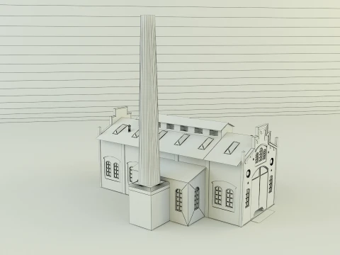 Factory building 3D Model