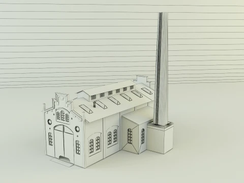 Factory building 3D Model