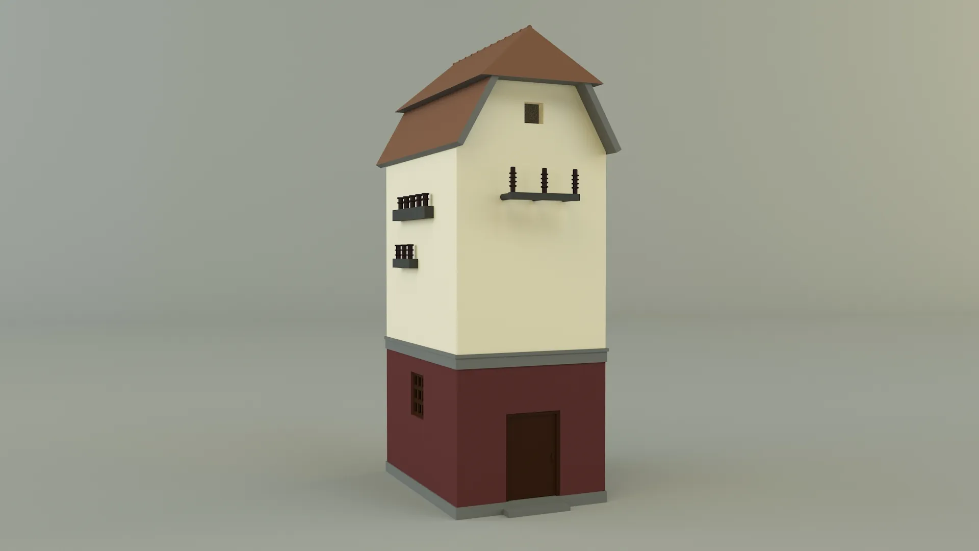 Old transformer building 3D Model .c4d .max .obj .3ds .fbx .stl .blend 