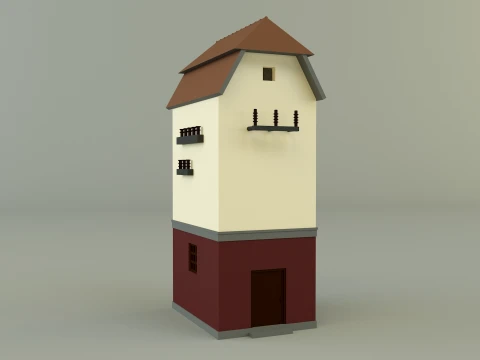 古い変電所の建物 3Dモデル
