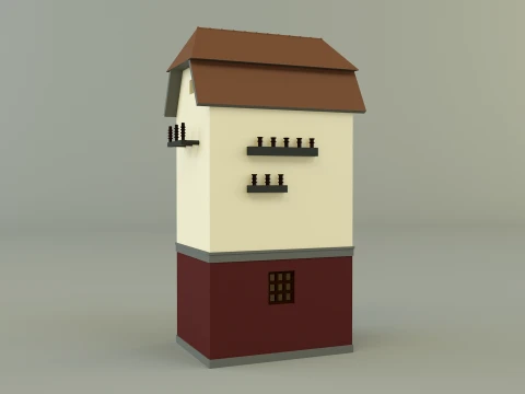 Old transformer building 3D Model
