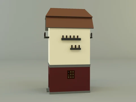 Old transformer building 3D Model