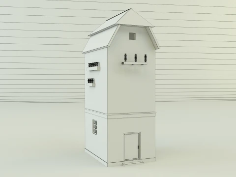 Old transformer building 3D Model