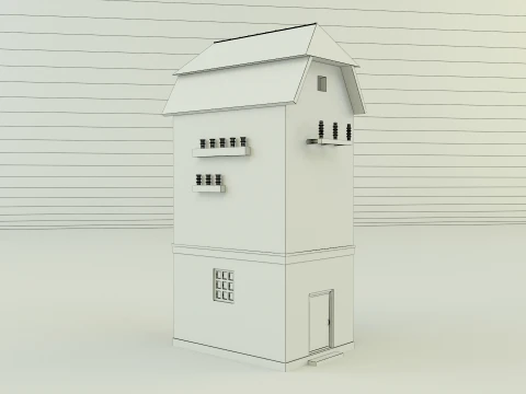 Old transformer building 3D Model