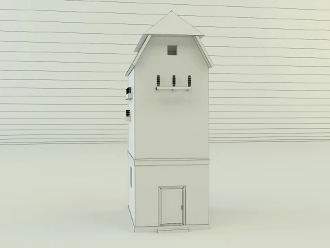 Old transformer building 3D Model