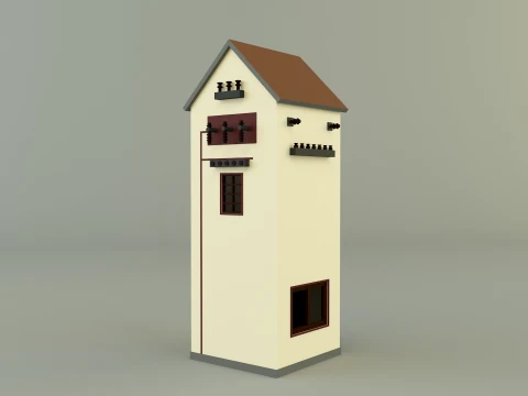 Old transformer building 3D Model