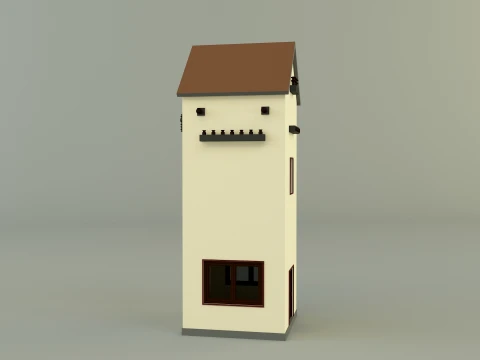 Old transformer building 3D Model