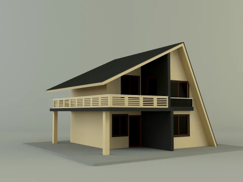 Сучасна будівля вілли 3D Модель