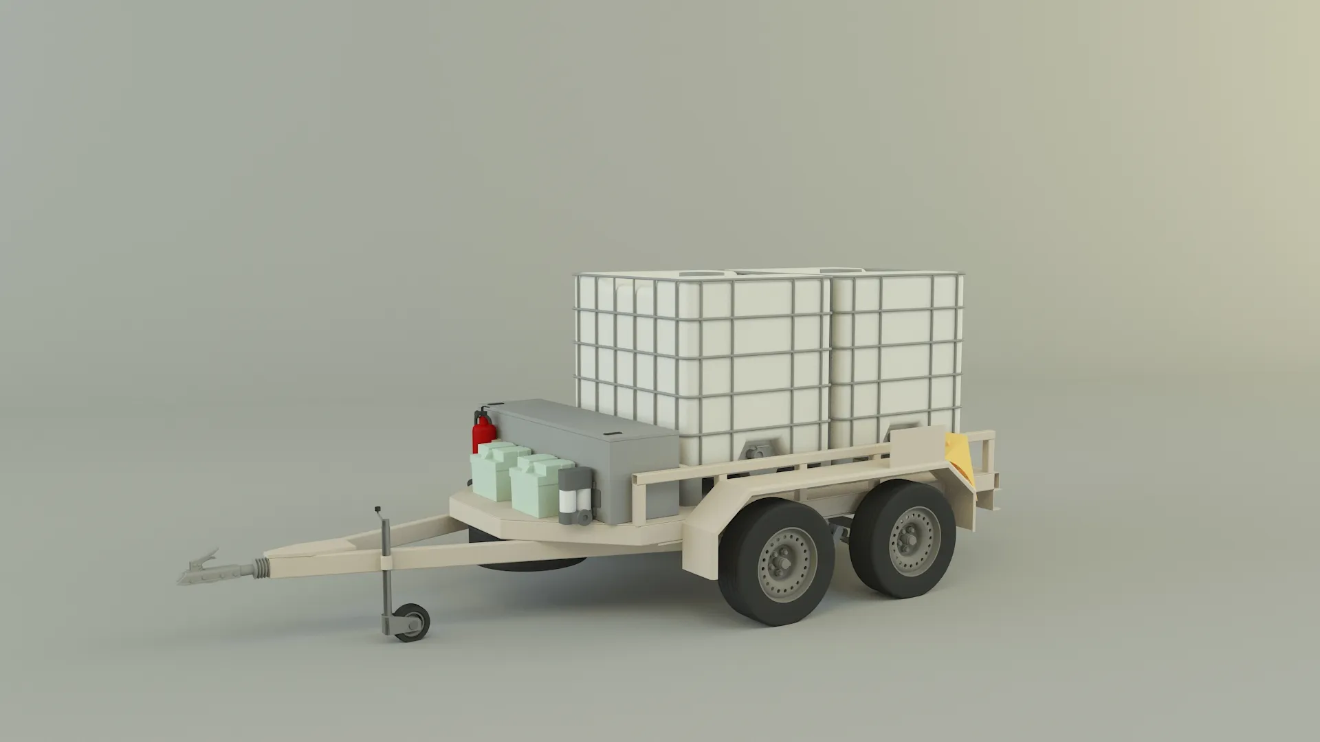 Spraying trailer model 3D Model .c4d .max .obj .3ds .fbx .stl .blend 