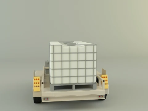 Spraying trailer model 3D Model