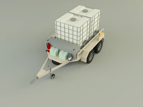 Spraying trailer model 3D Model
