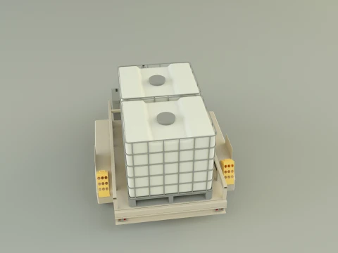 Spraying trailer model 3D Model