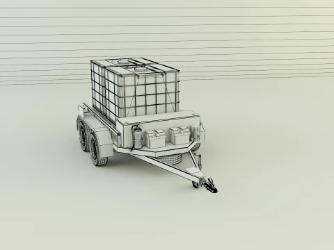Spraying trailer model 3D Model