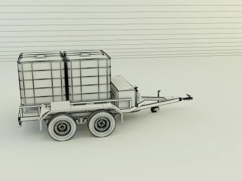 Spraying trailer model 3D Model