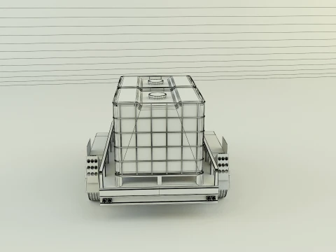 Spraying trailer model 3D Model
