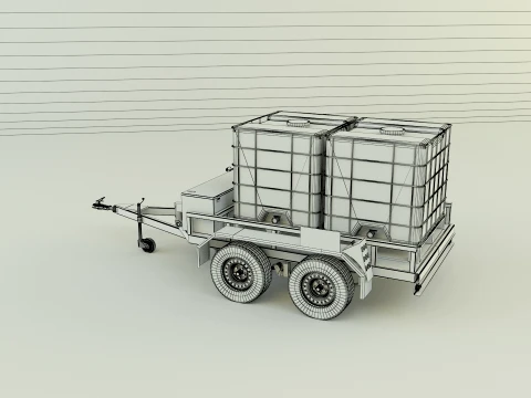 Spraying trailer model 3D Model