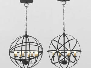 lustre r&uacute;stico Modelo 3D