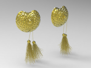 diamante nipple tassel 3D Model