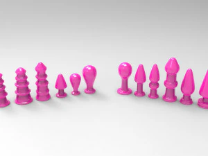 12 моделей розеток для дорослих іграшок 3D Модель