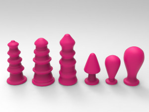 12 adult toy plug models Model 3D