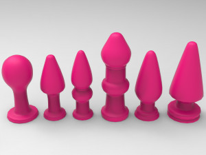 12 adult toy plug models Model 3D