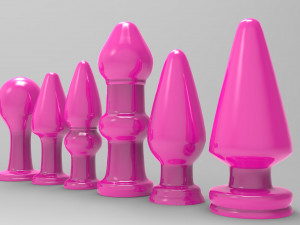 12 adult toy plug models Model 3D