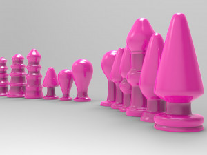 12 adult toy plug models Model 3D