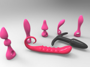 7 adult toy plug model 3D Model