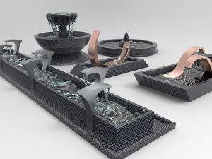 5 model Fountain Model 3D