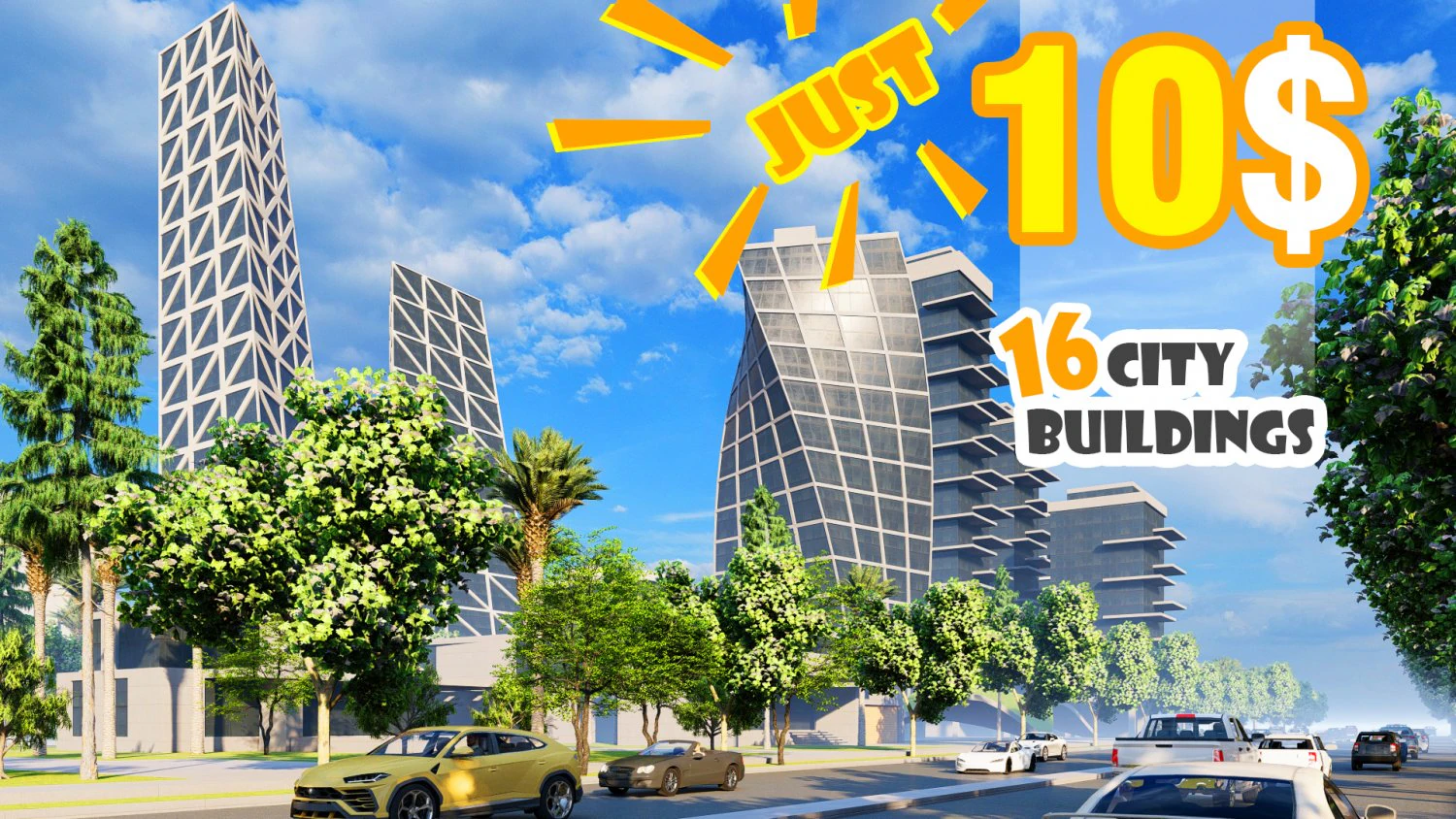 City Building 3D Model .c4d .max .obj .3ds .fbx .stl .blend 
