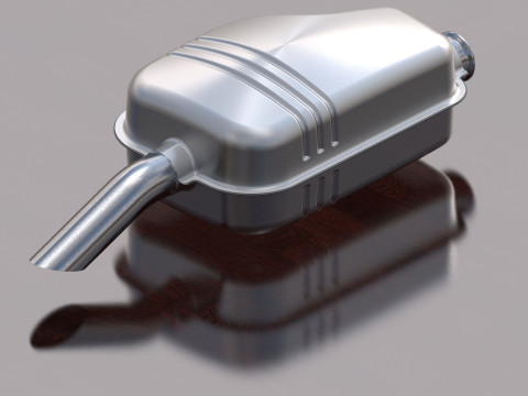 Rear muffler Modello 3D