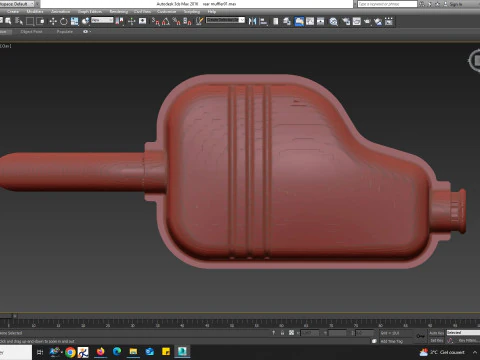 Silenciador trasero Modelo 3D