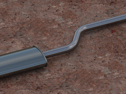Intermediate muffler Modello 3D