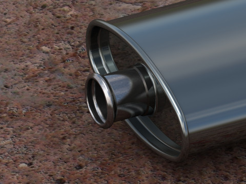 Intermediate muffler 3Dモデル