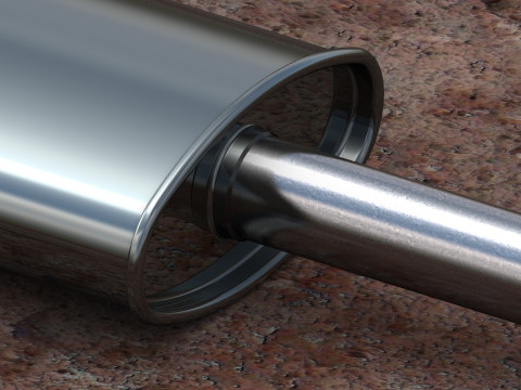Intermediate muffler 3Dモデル