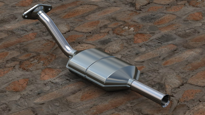Catalytic converter 3D 模型 .c4d .max .obj .3ds .fbx .stl .blend 