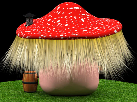 Funny mushroom house 3D Model