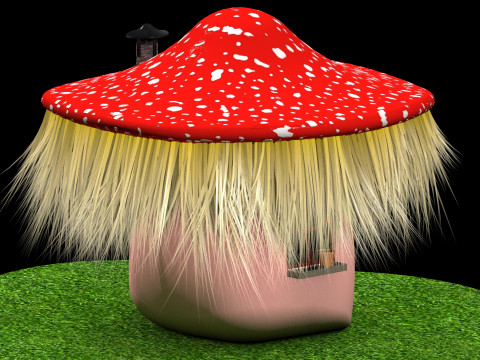 Funny mushroom house 3D 模型