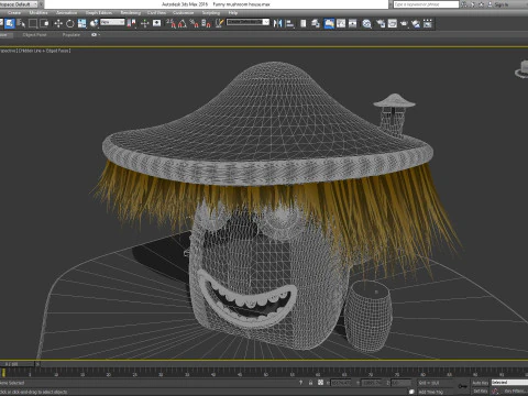 Funny mushroom house 3D Model
