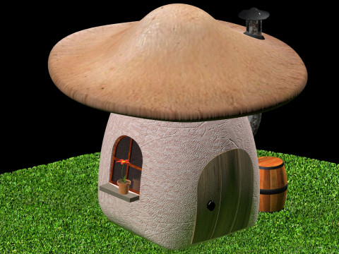 Mushroom house Modello 3D