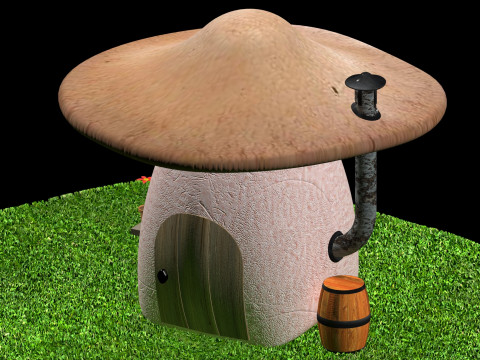 Mushroom house Modello 3D